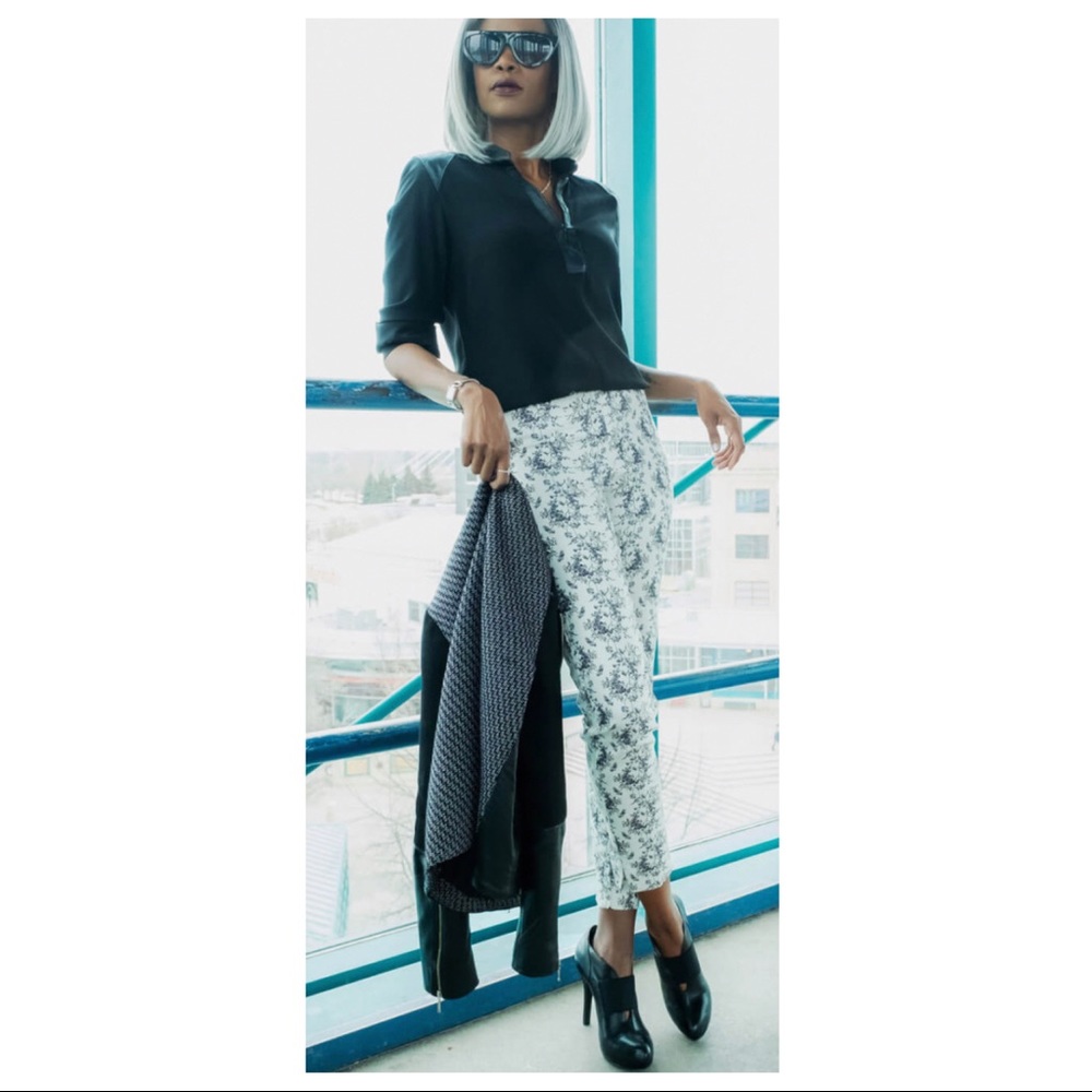 Black and White Print Pants